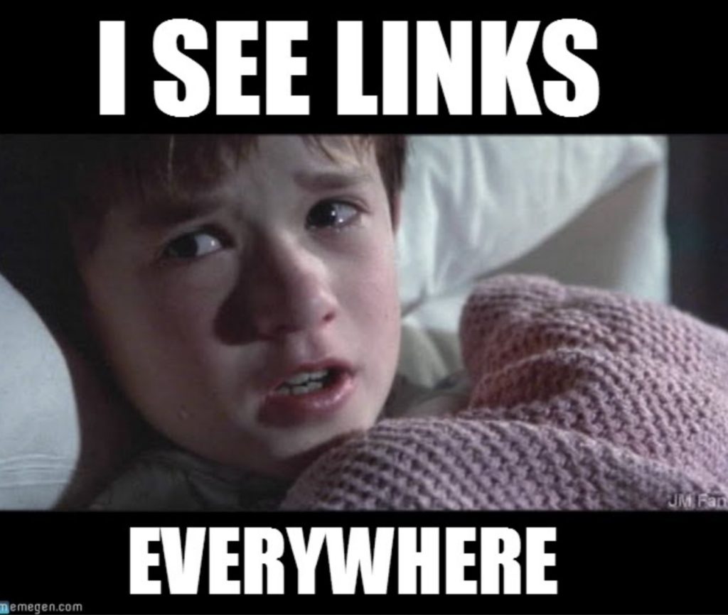 i see links everywhere meme