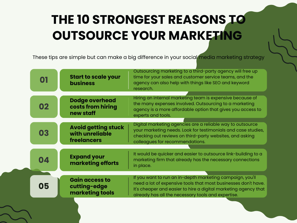 infographic on reasons to outsource your marketing